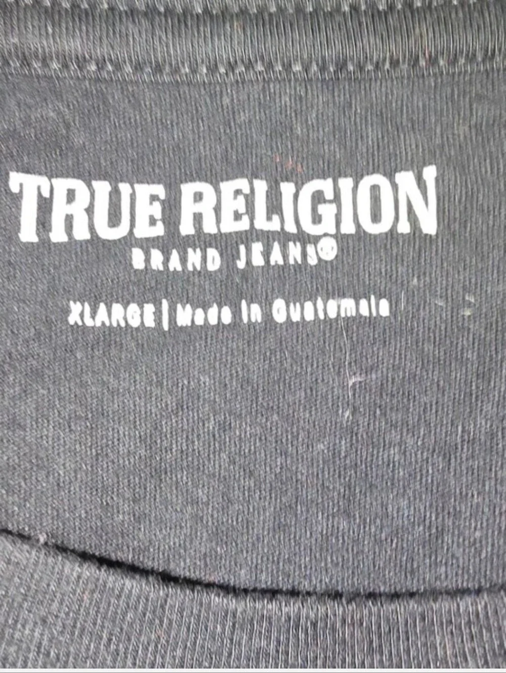 True Relogion Black Short Sleeve Tee Woth Horseshoe Logo